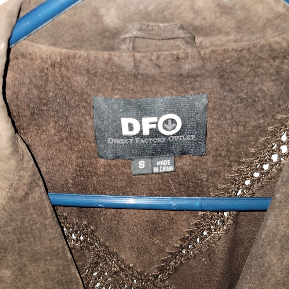 Brown Patchwork Suede Trench Coat - image 5